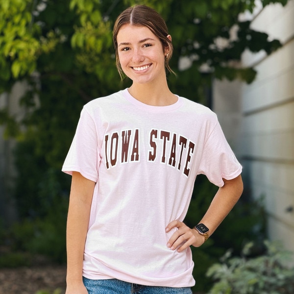 Champion Iowa State Arch Pink Short Sleeve T-Shirt